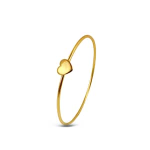 Valentine's Day Gift, Heart Solid Gold Bangle, 10K Real Gold Bangle, Gift for Girlfriend, Love Bangle Jewelry, Real Pure Gold Bangles Gift