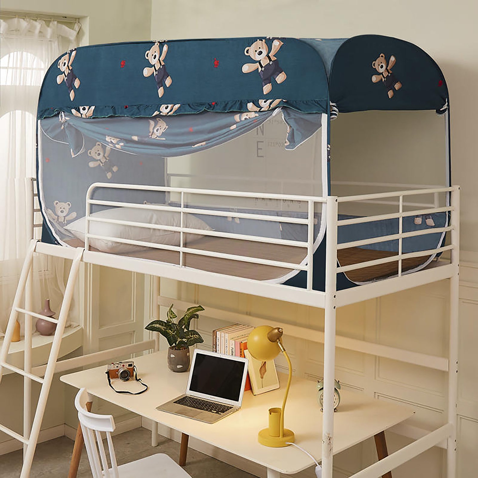 Loft Bed Tent Dormitory Bed Mosquito Net Bunk Bed Curtain Etsy