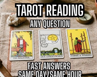 Same Day Tarot Reading Any Question - 3 Card Pull - In Depth Answers (Written Report)