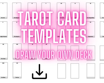 Tarot Card Templates: Draw Your Own Deck + Rider Waite Coloring Deck (Digital Download)