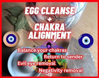 Egg cleanse and chakra alignment with return to sender protection spell - remove evil eye - evil eye protection empath protection egg limpia