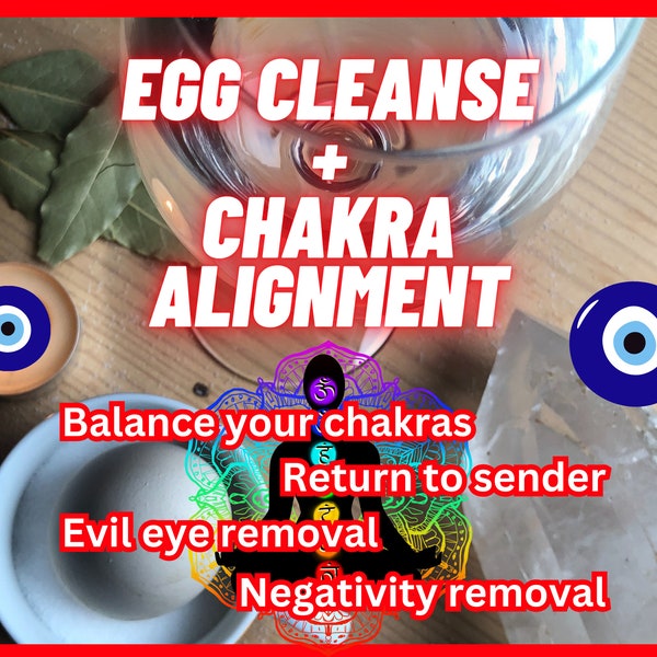Egg cleanse and chakra alignment with return to sender protection spell - remove evil eye - evil eye protection empath protection egg limpia
