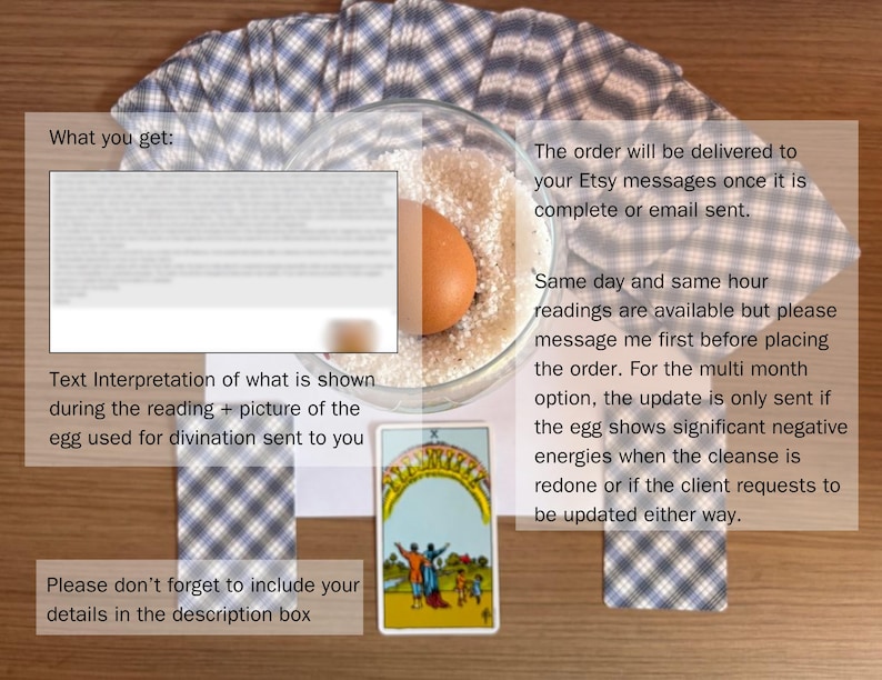 Egg Cleanse Reading - Evil Eye Removal Support, Protection and Return to Sender Divination image 2