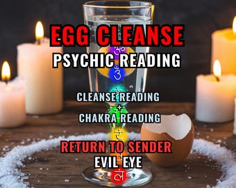 Egg Cleanse Divination - Chakra Flow, Evil Eye, Return To Sender Reading