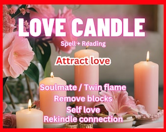 Love spell candle divination reading same day get rid of love block attract love soulmate twin flame connection heart wall removal find love