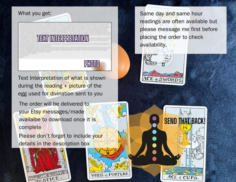 Egg Cleanse Divination - Chakra Flow, Evil Eye, Return To Sender Reading image 2