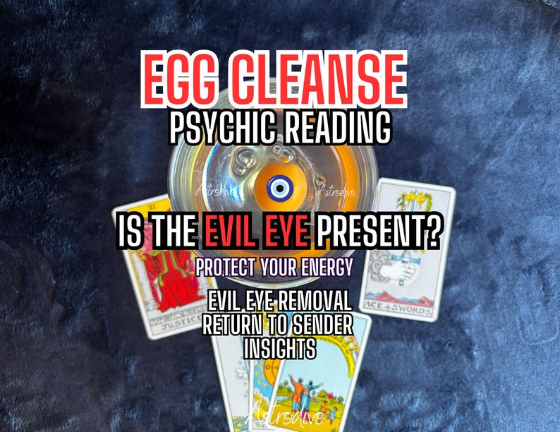 Egg Cleanse Reading - Evil Eye Removal Support, Protection and Return to Sender Divination image 6