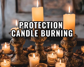 Protection Candle burning same day protection against evil, curses and hexes, remove evil energies soul energy protection aura purification