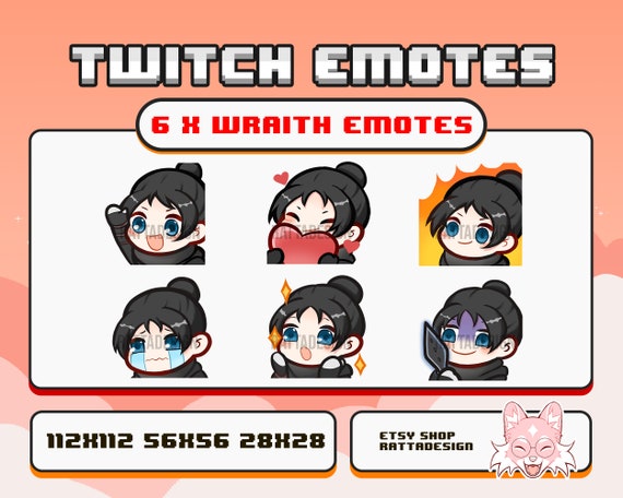 6 X Wraith Van Apex Legends Emotes Voor Twitch Discord Etsy Belgie