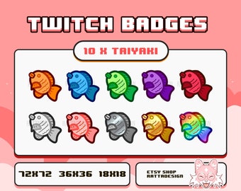 Taiyaki, odznaki rybne dla Twitcha