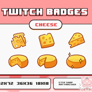 Cheese sub Badges voor Twitch