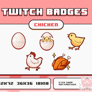 Chicken sub badges for Twitch