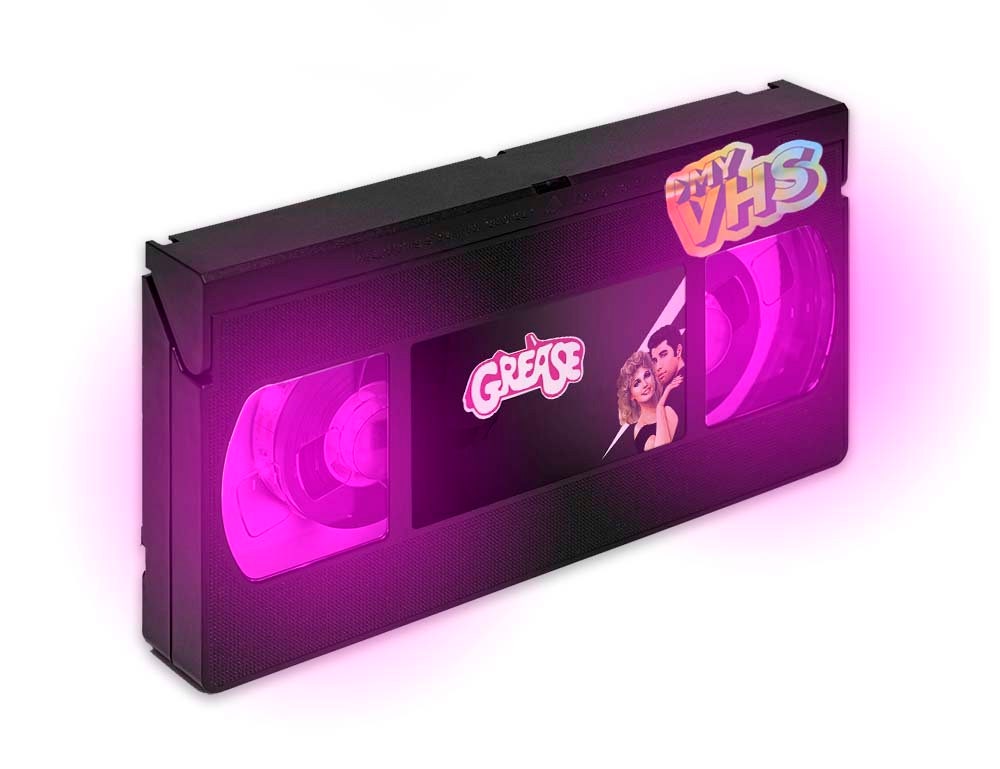 Grease Retro My Vhs Lamp 80's/90's, Art Work, Top Quality Amazing Gift For Any Movie Cinema Fan & Ge