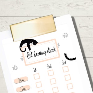 Printable Cat Feeding Chart - Etsy