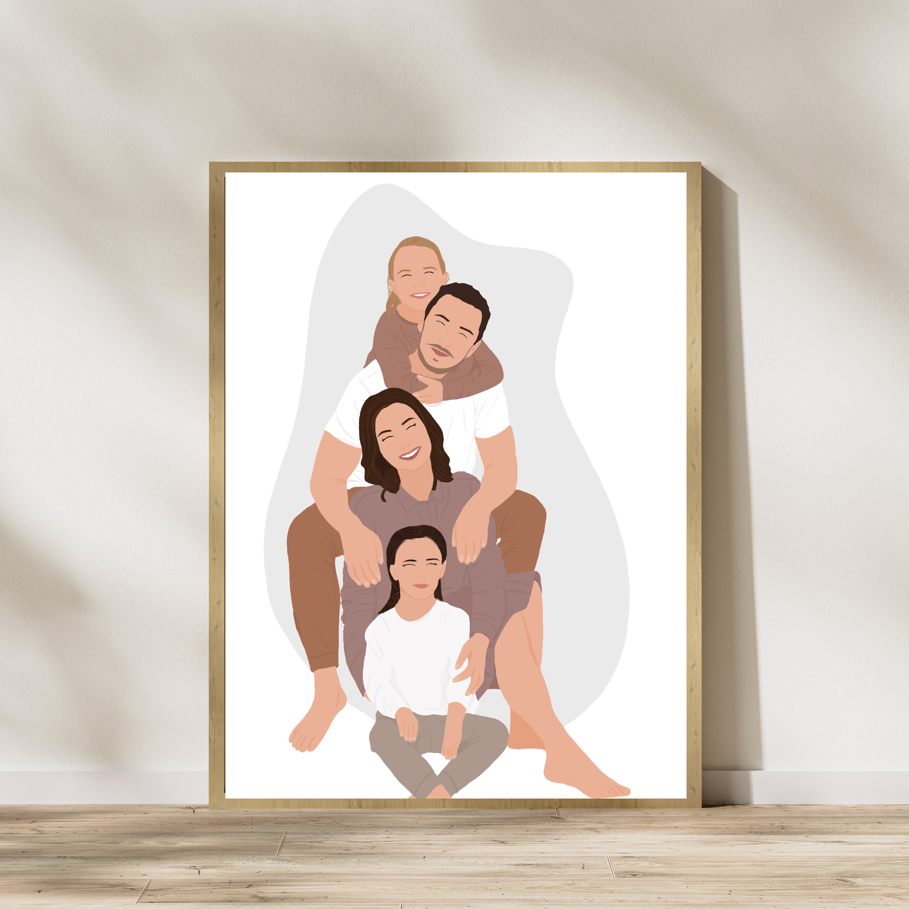 Custom Family Portrait, Custom Gift, Family Photo, Custom Portrait ...