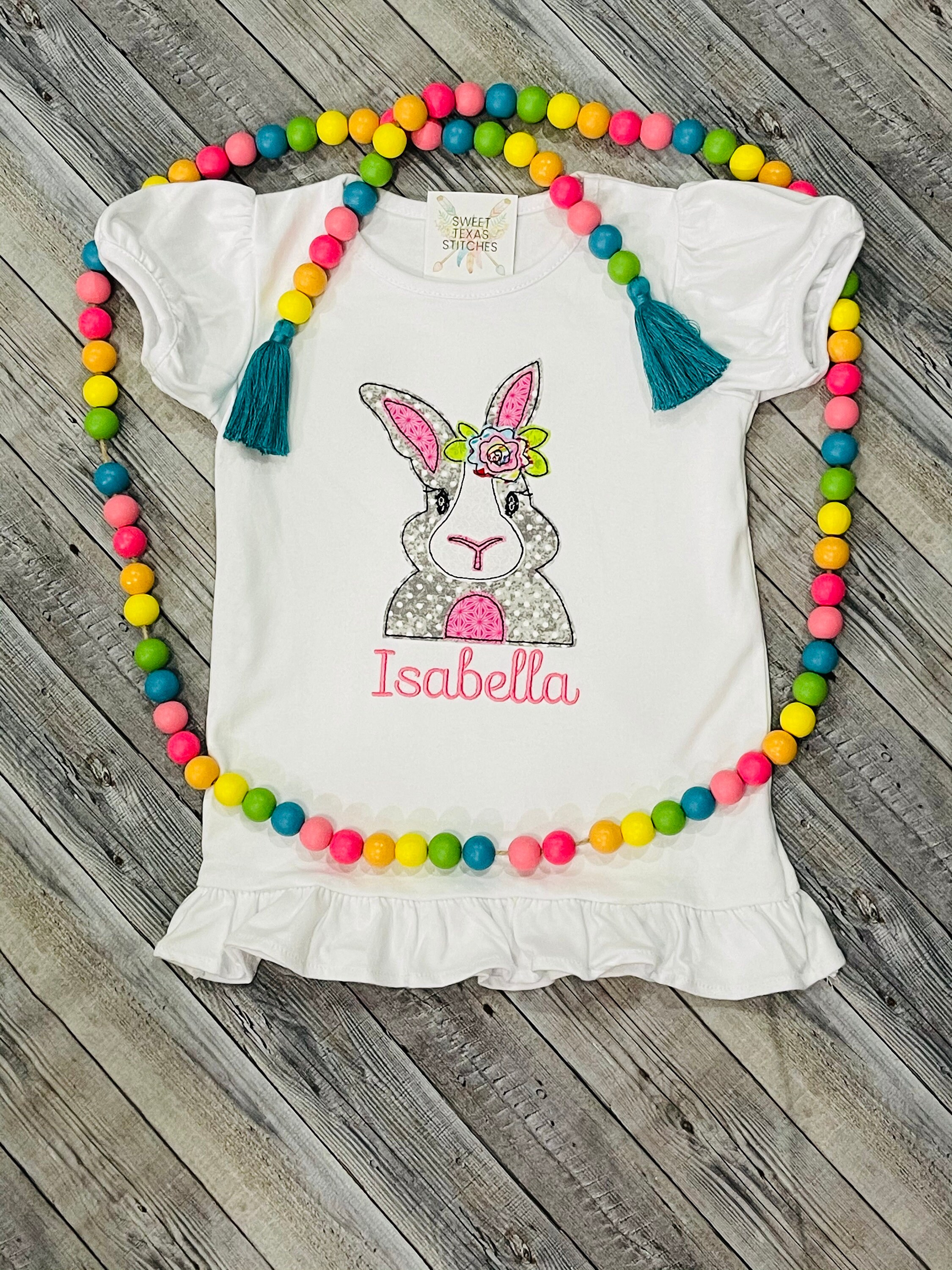 Girl Bunny Shirt/Personalized Bunny Shirt/Spring | Etsy