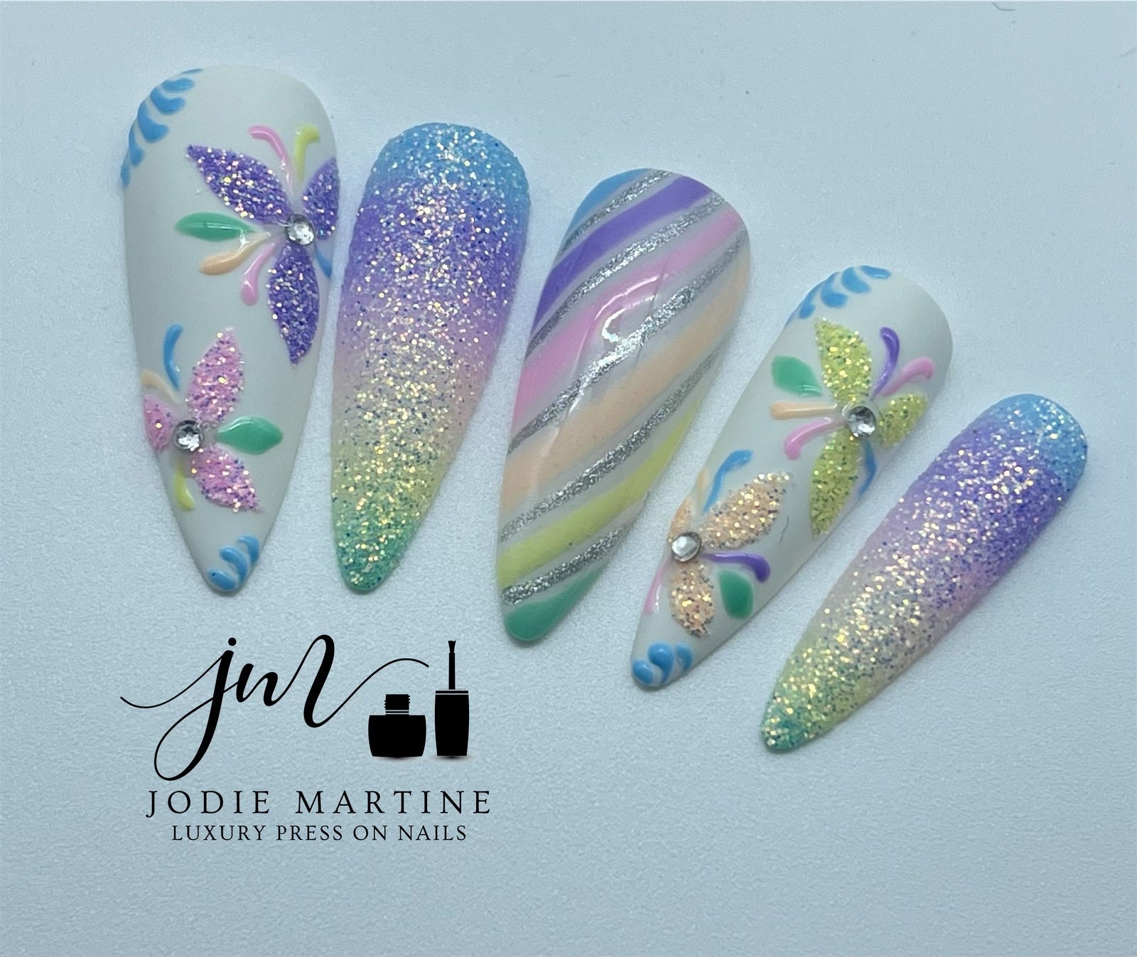 Teal Ombre Nails - Etsy Teal Ombre Nails - Etsy