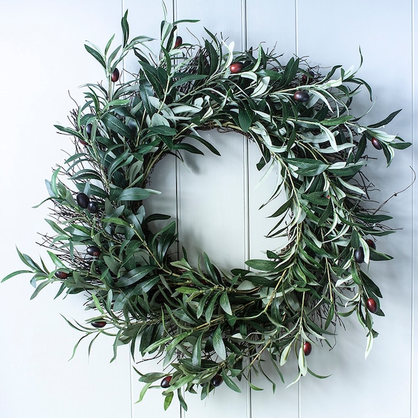 All Year Round Wreath, Olive Branch Wreath, Front Door Wreath, Artificial Wreath, Spring/ Summer Wreath, Wedding Wreath, Mother's Day Gift