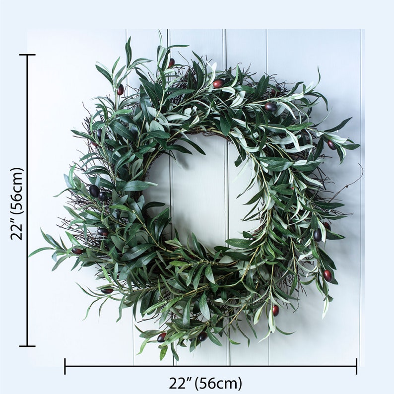 All Year Round Wreath, Olive Branch Wreath, Front Door Wreath, Artificial Wreath, Spring/ Summer Wreath, Wedding Wreath, Mother's Day Gift image 10