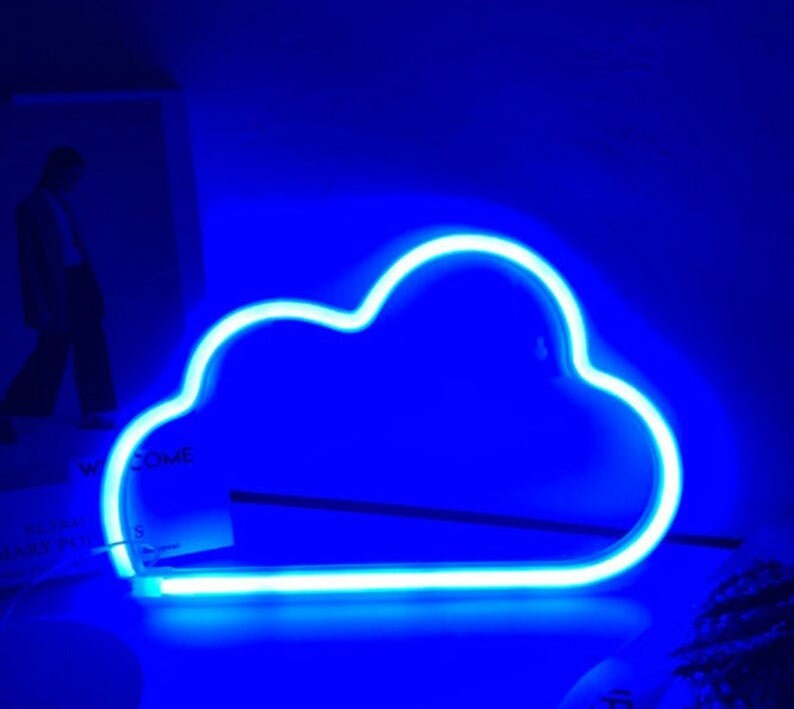 Cloud Neon Sign Clouds Neon Cloud Art Wall Decor Wall Etsy