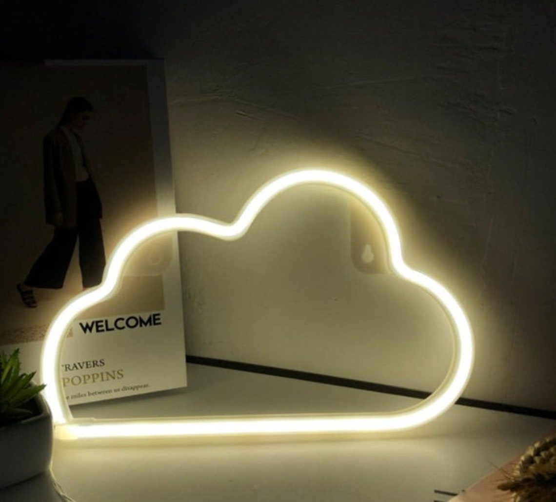 Cloud Neon Sign Clouds Neon Cloud Art Wall Decor Wall Etsy