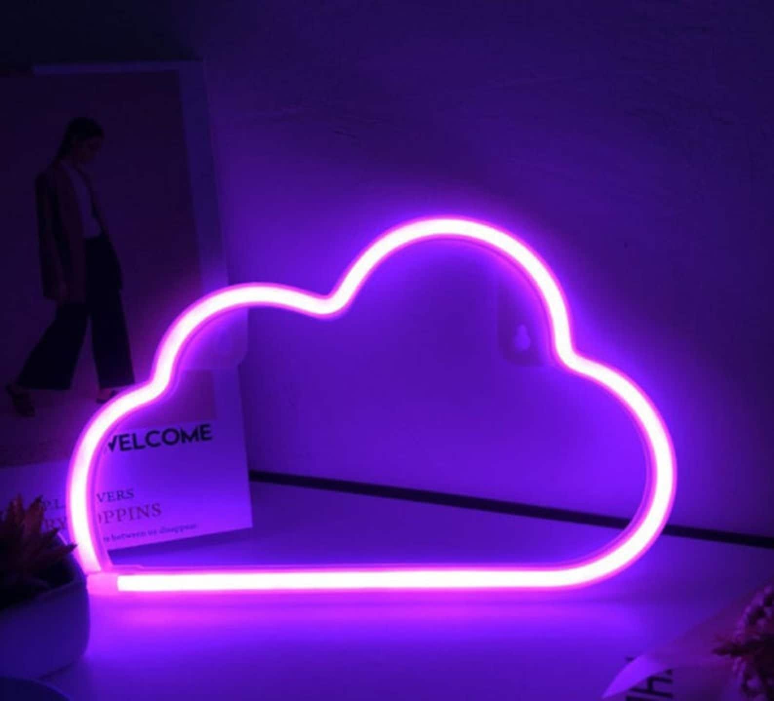 Cloud Neon Sign Clouds Neon Cloud Art Wall Decor Wall Etsy