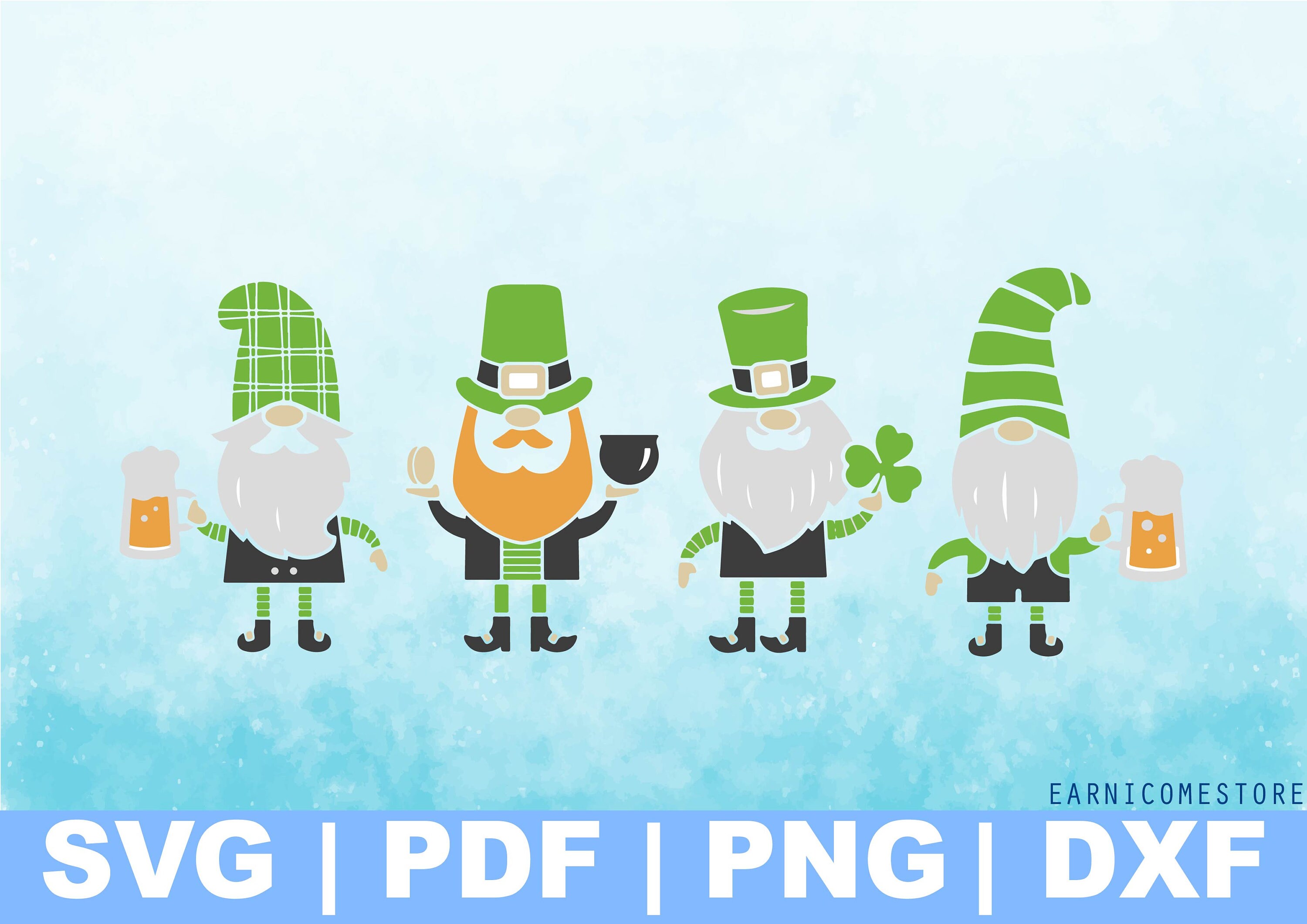 Download St patricks gnomes-svg-main Svg file for Cricut | Etsy