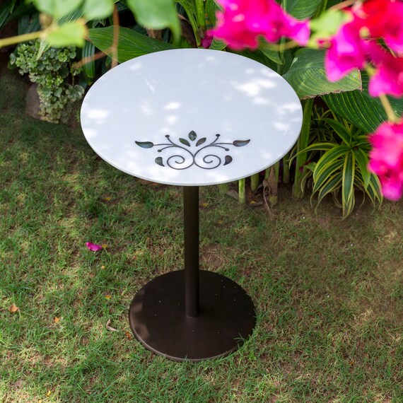 Side table round white deals