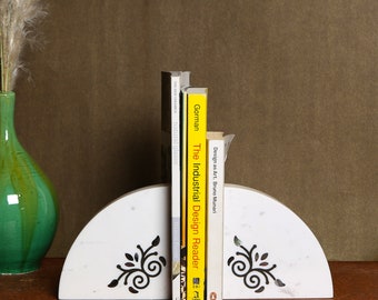 Set van 2 moderne boekensteunen met parelmoer