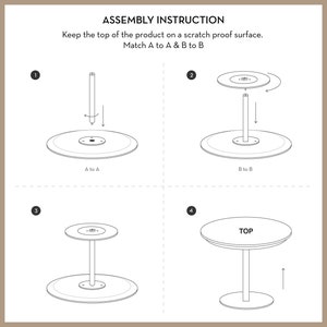 Natural Black Wood and Brass Accent Table with Tarkashi Craft, Round Coffee Table, New Home Gift for Easter image 4