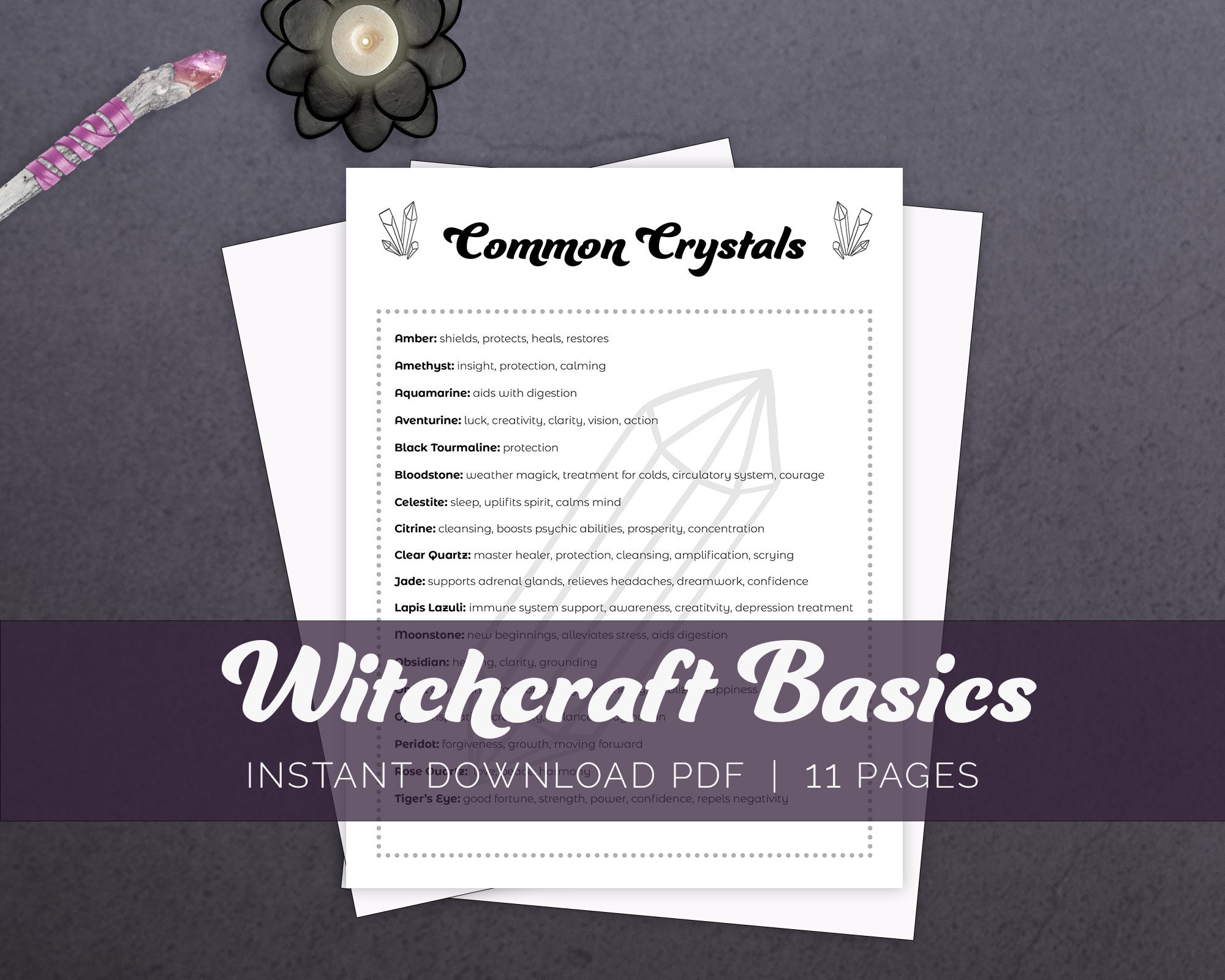 Witchcraft Basics Printable Pages, 11 Pages, Witchcraft Bundle ...