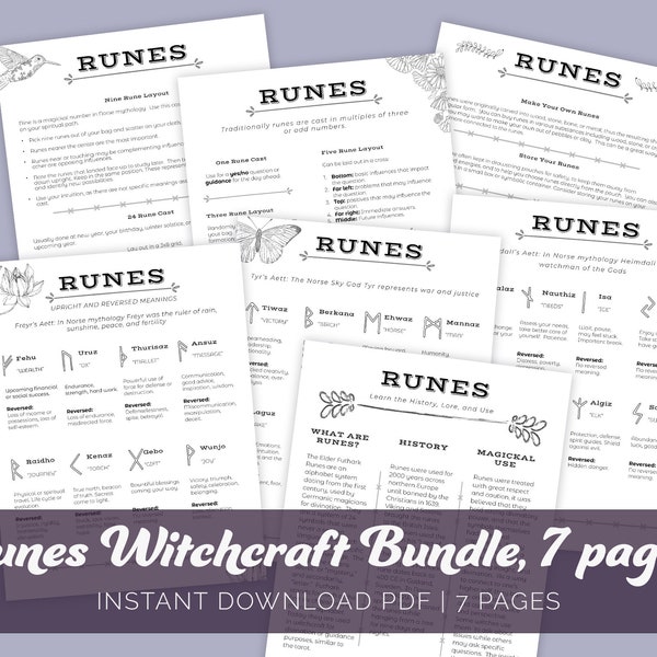 Rune Printable Paper - Etsy