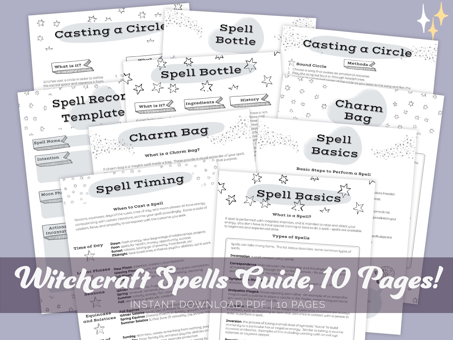 Witchcraft Spells Guide, Learn Spells, Spells Printable Pages, Grimoire ...