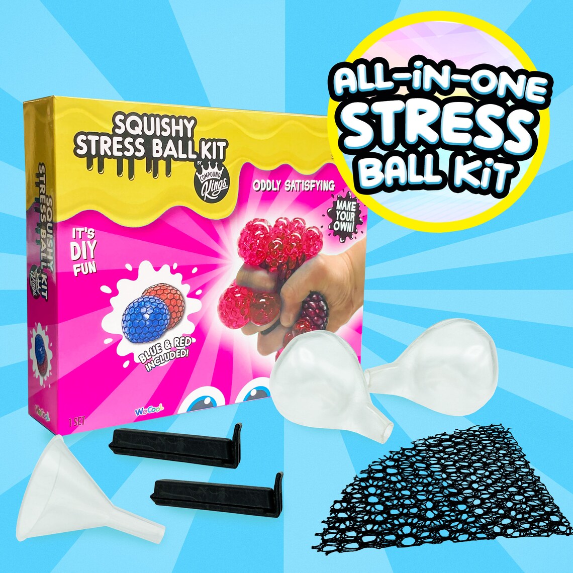 COMPOUND KINGS Squishy Slime Stress Ball Kit DIY Slime Etsy