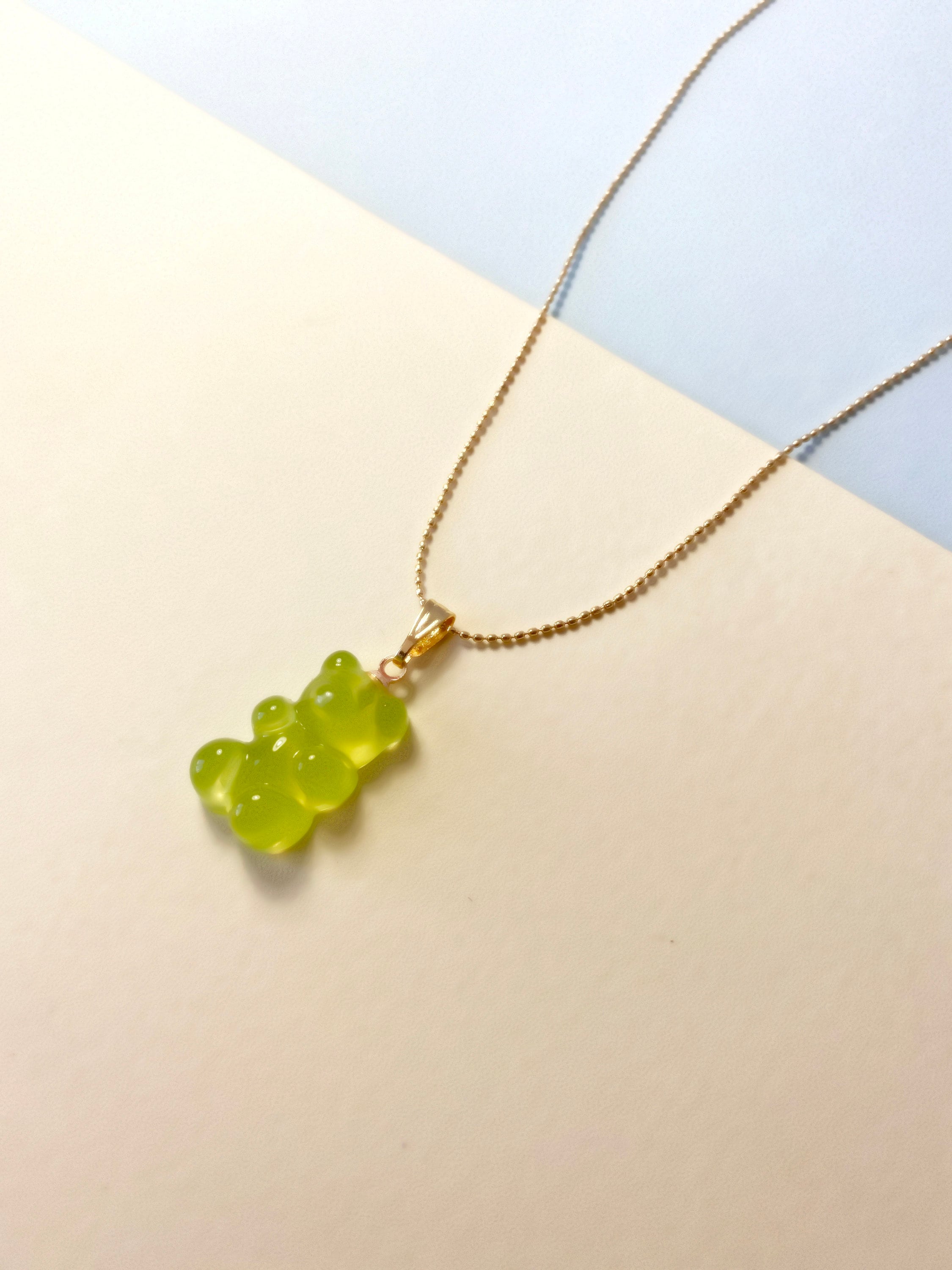 Candy Bear Necklace Gold Plated Necklace Gummy Bear Etsy