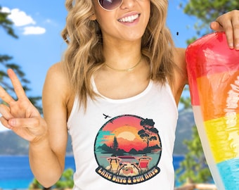Lake Days Racerback Tank Top: Summer Boating Shirt