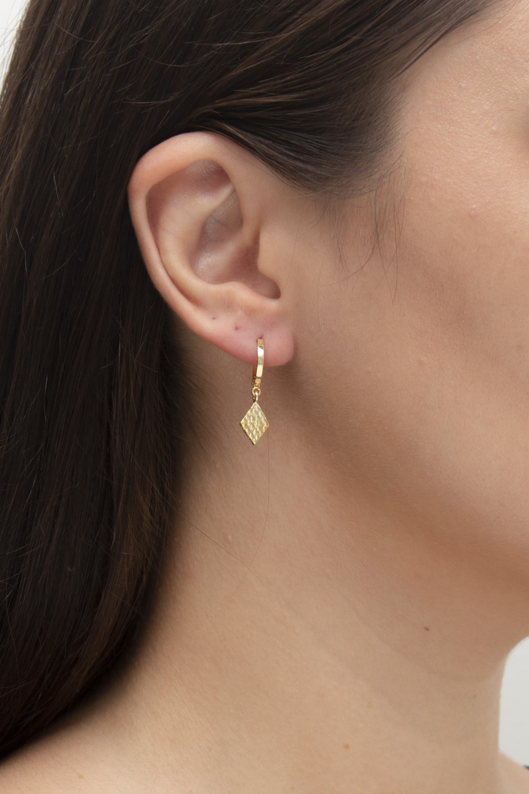 Diamond V Hoop Earringhandmade 925 Silver18k Gold Platinated Etsy UK