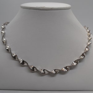 Vintage Silver Tone Twisted Necklace by Napier