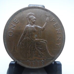 Indian Empire 1 Penny Coin Dated 1989 , Vintage British Currency, Perfect for Coin Ring