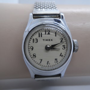 Vintage Timex 12 Hour Mechanical Movement Numeric Dial, Stainless Mesh 2 piece Band/Strap, Circa Late 1960&#39;s
