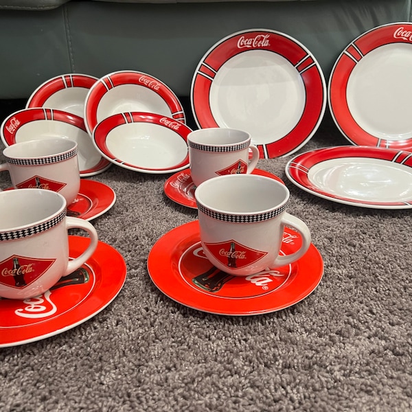 Gibson Coca Cola Dinnerware Etsy