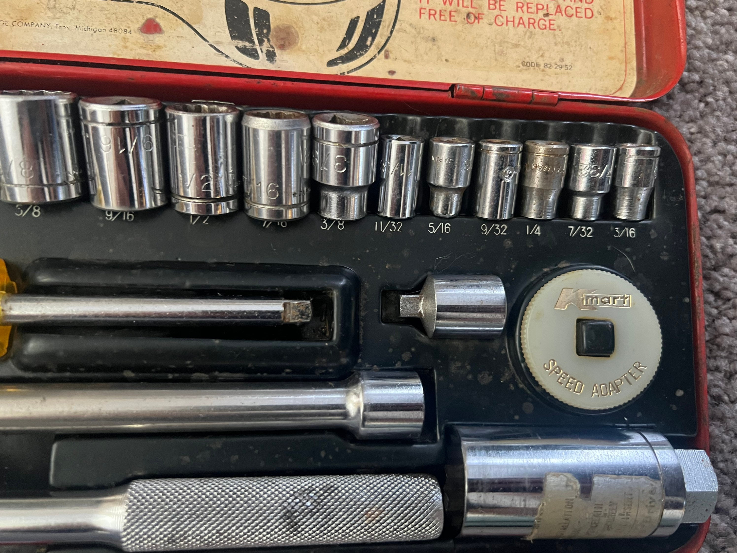 Vintage S.A.E Kmart Socket Wrench Set Etsy