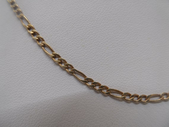 Vintage Figaro 14k Gold Plated Necklace, 22" long… - image 2