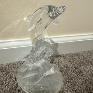 Vintage Cristal D’arques Durand Lead Crystal Dolphin Figurine