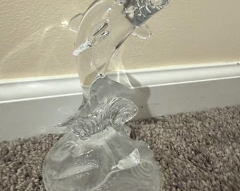 Vintage Cristal D’arques Durand Lead Crystal Dolphin Figurine