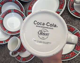 Vintage Coca Cola Gibson Dinnerware 16 Piece Set - Etsy