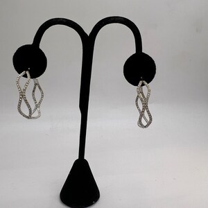 Vintage Silver Toned Infinity Hoops