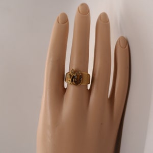 Vintage Strerling 18k Gold Plated Ring