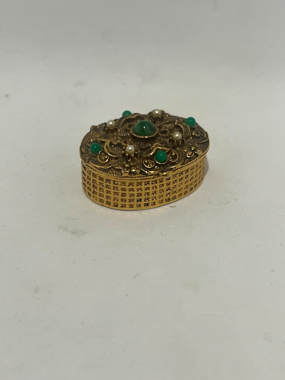 Vintage Gold Tone Jewelry Holder