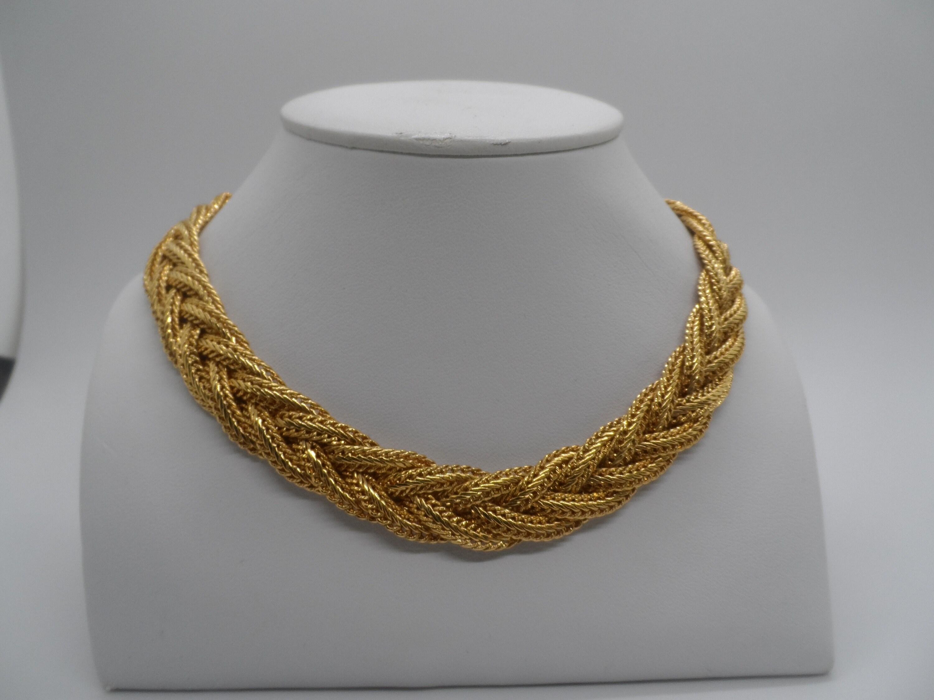 Vintage, Jewelry, Vintage 5 Strand Ropey Goldtoned Choker Necklace 6